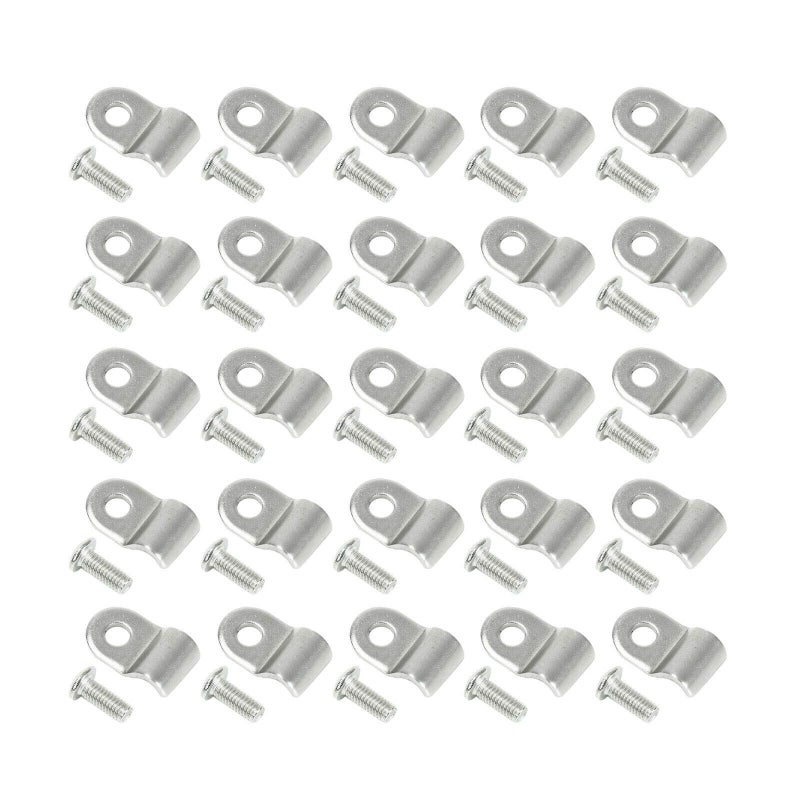 SUPERFASTRACING 50pcs 3/16" Stainless Steel Brake Line Clamp & Screw Street Rod Truck Dune Buggy - Image 1